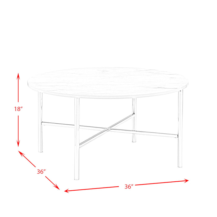 Cyrus - 3 Piece Occasional Table Set - Chrome