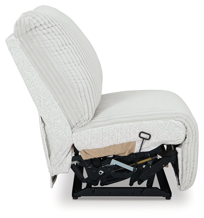 Top Tier - Armless Recliner - Alloy