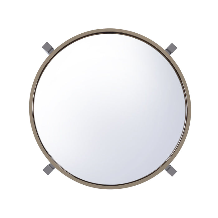 Edith - Round End Table - Dark Nickel