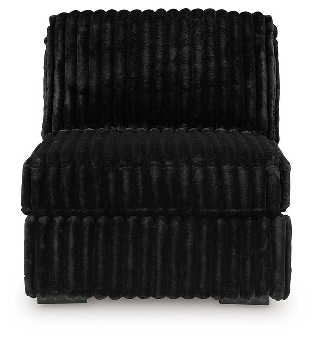 Midnight-Madness - Armless Chair - Onyx