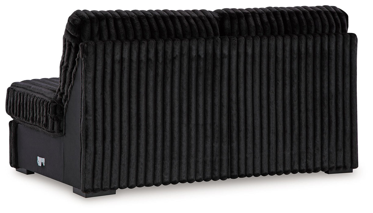 Midnight-Madness - Armless Loveseat - Onyx