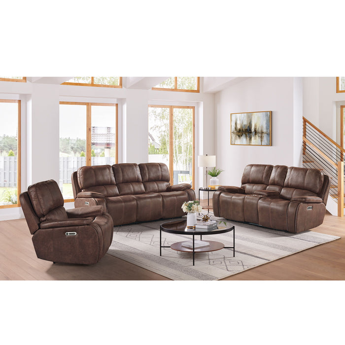 Atlantis - Power Motion Recliner With Power Head Recliner - Heritage Brown