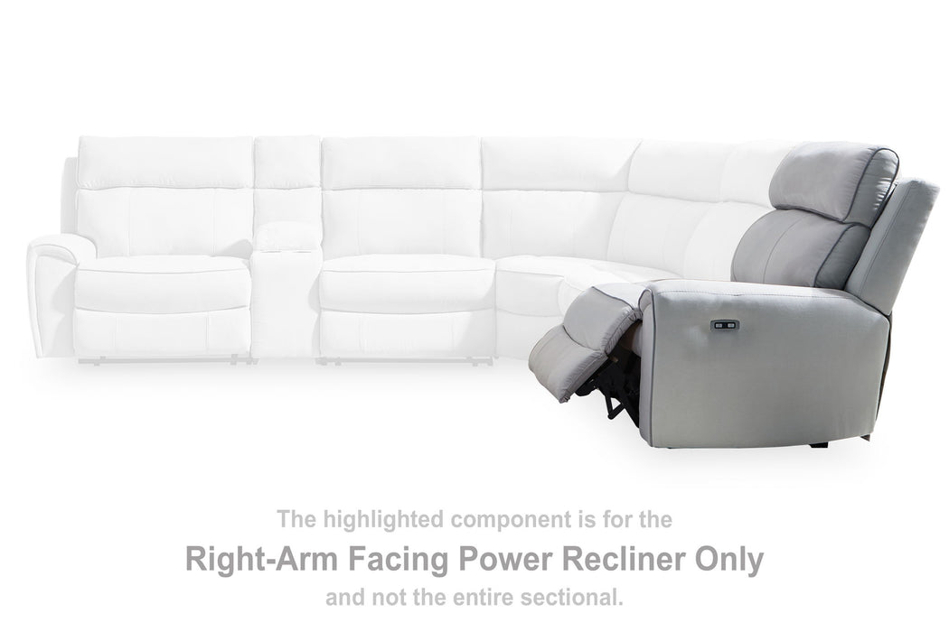 Social Pointe - RAF Zero Wall Power Recliner - Pearl / Ash