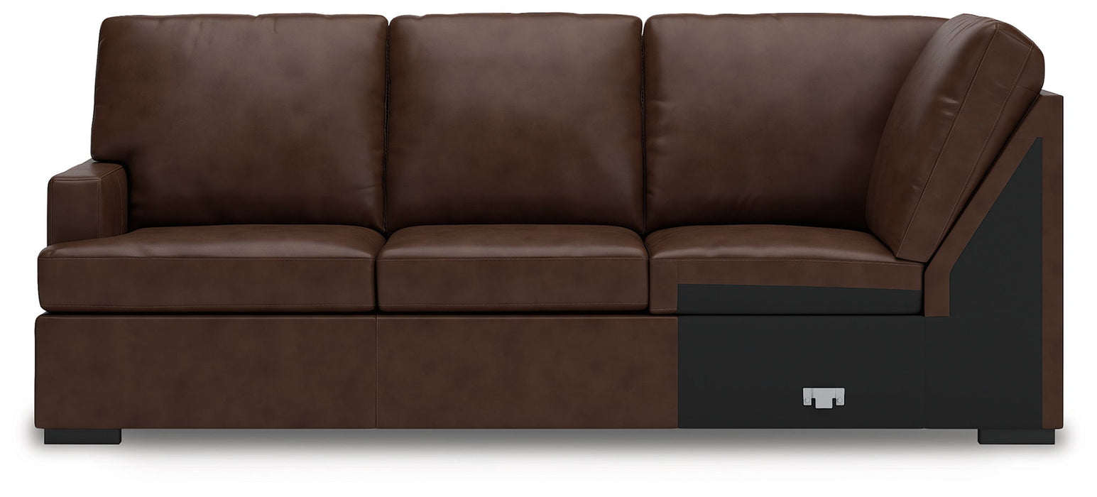 McDowlan - LAF Sofa With Corner Wedge - Coffee