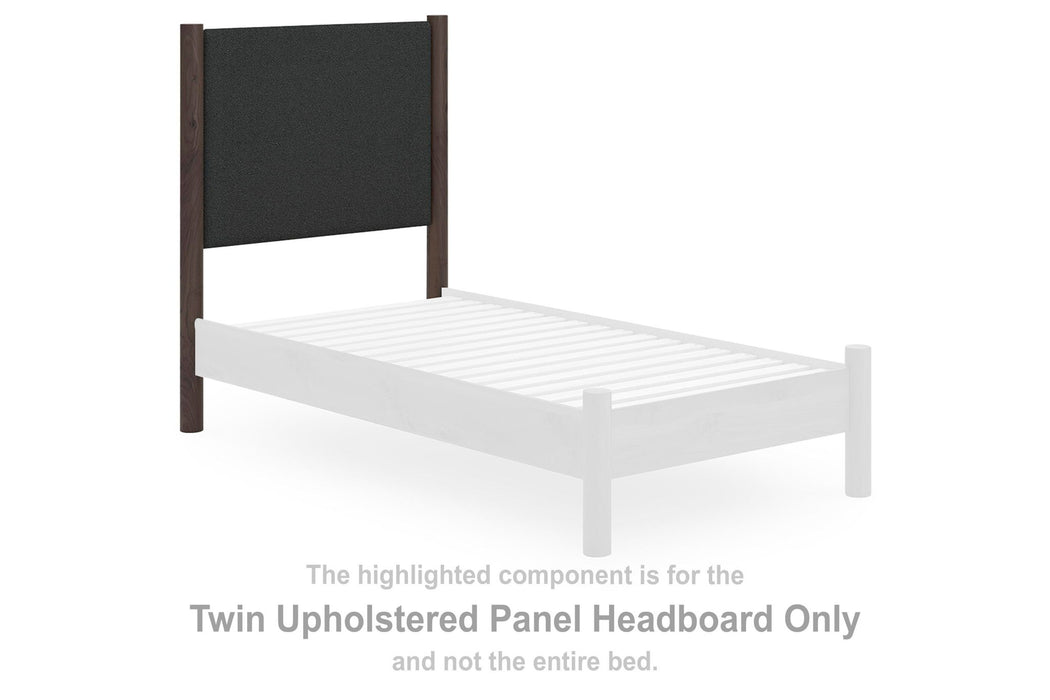 Pamytta - Twin Upholstered Panel Headboard - Brown