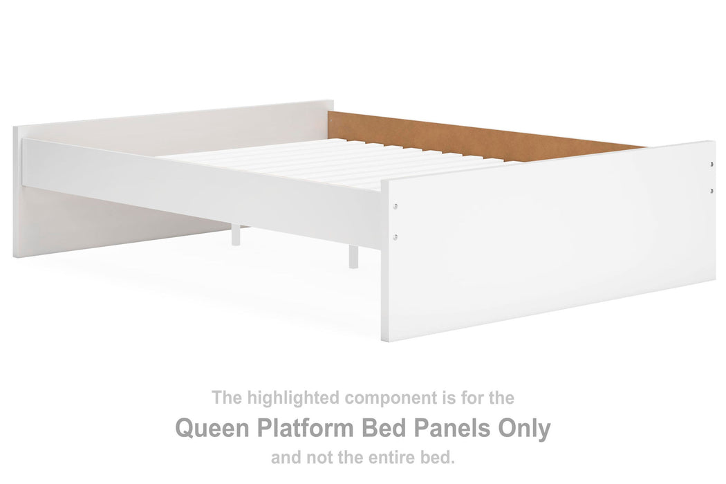 Onita - Queen Platform Bed Panels - White