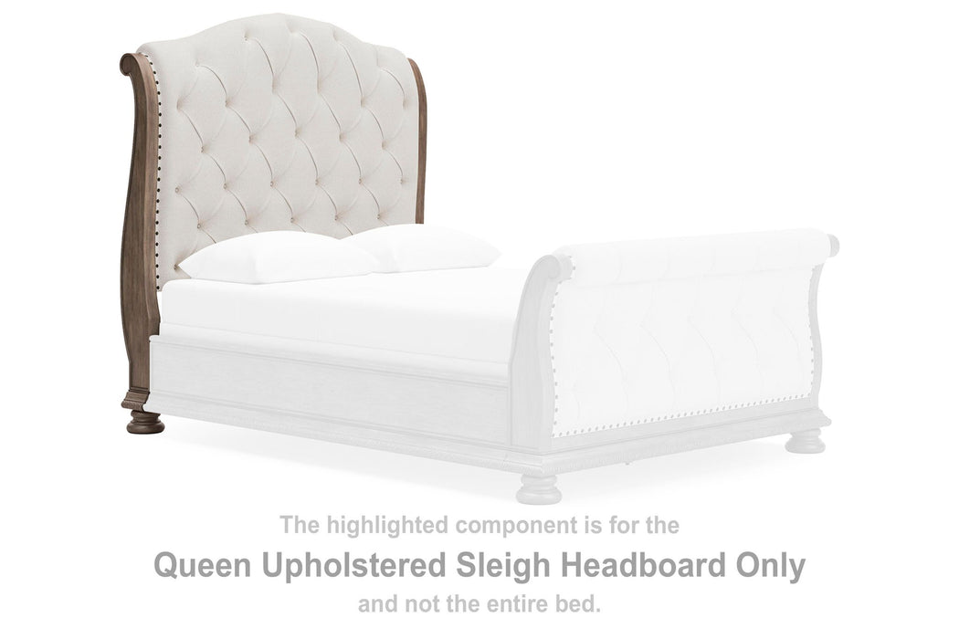 Ardenfield - Queen Upholstered Sleigh Headboard - Light Brown