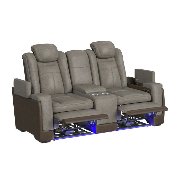 Lantana - Power Motion Loveseat With Power Headrest, LED, And Console