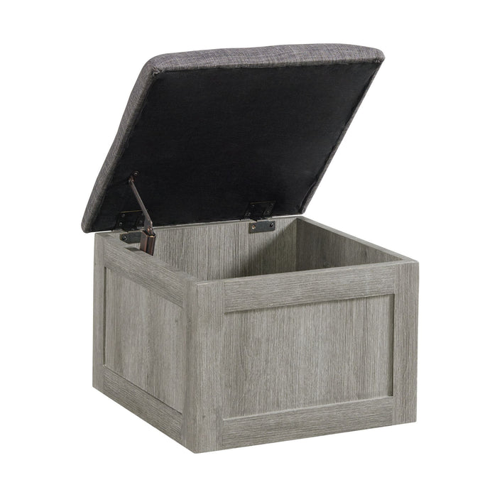 Uster - Coffee Table With Four Storage Stools - Gray