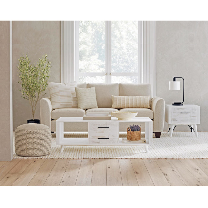 Rogen Rustic - End Table - Rustic White