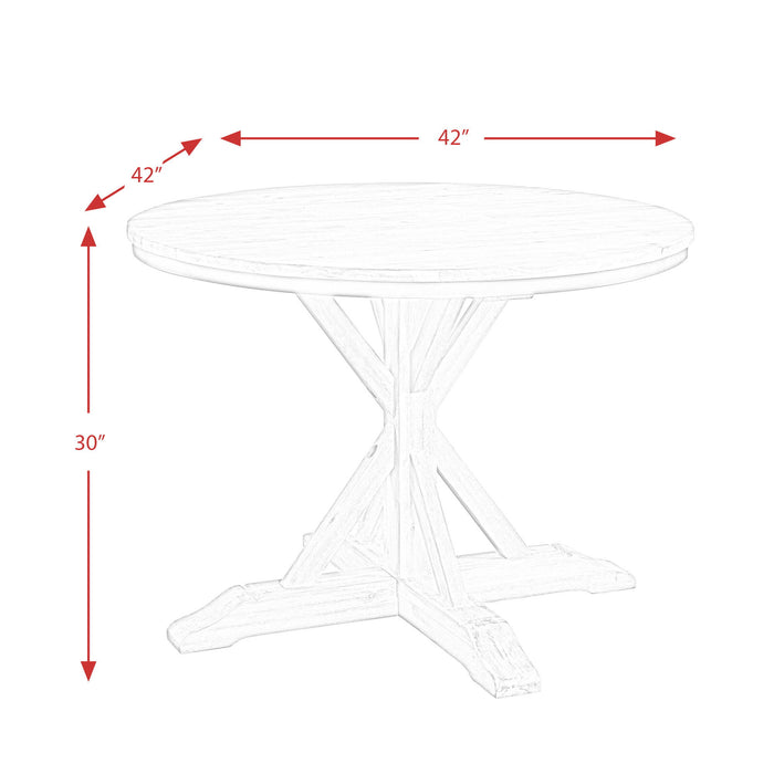 Callista - Round Standard Height 5 Piece Dining Set (Table And Four Chairs) - Beach