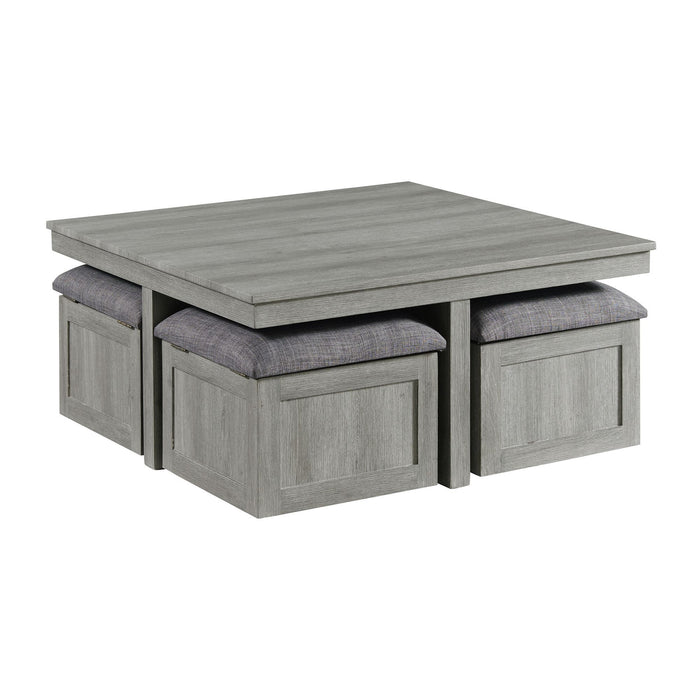Uster - 2 Piece Occasional Set (Coffee Table And End Table) - Light Gray