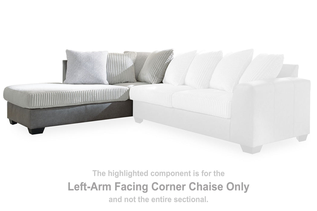Clairette Court - Laf Corner Chaise - Alloy