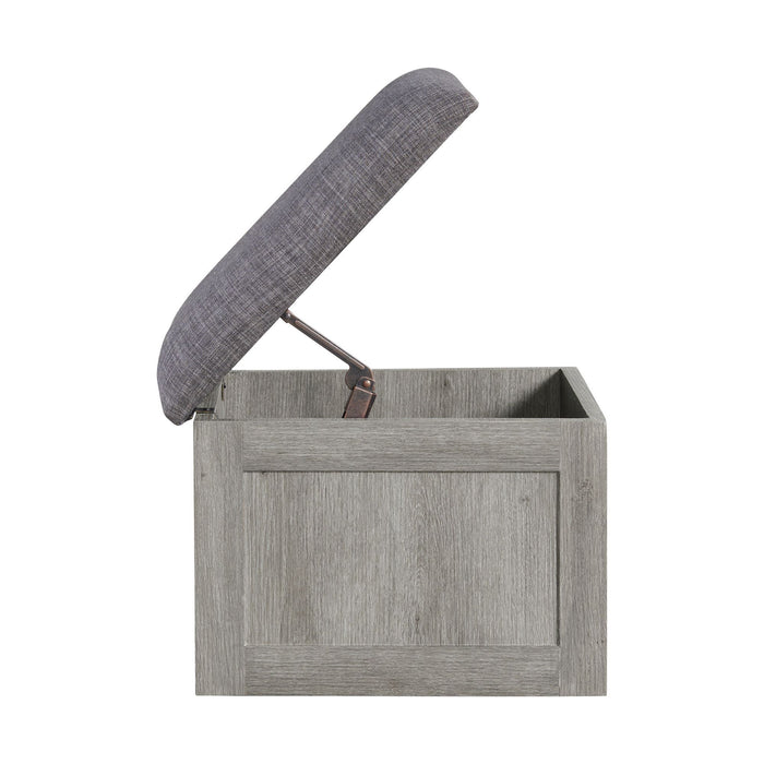 Uster - Coffee Table With Four Storage Stools - Gray