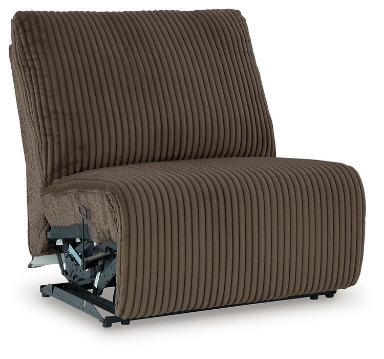 Top Tier - Armless Recliner - Chocolate