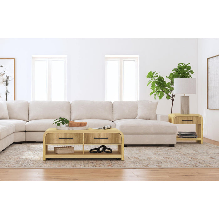 Ridgemont - Coffee Table With Casters - Natural