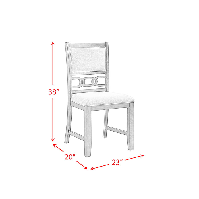 Amherst - Dining Side Chair With Fabric Cushion Side Stretcher (Set of 2) - Gray Finish