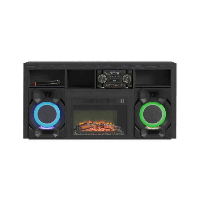 St. Cloud - Fireplace With Sound System - Black — CR Home Furnishings