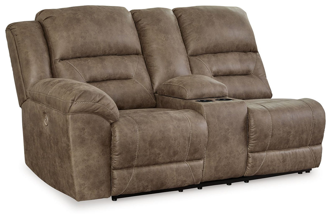 Ravenel - Laf Dbl Power Reclining Loveseat with Console - Fossil