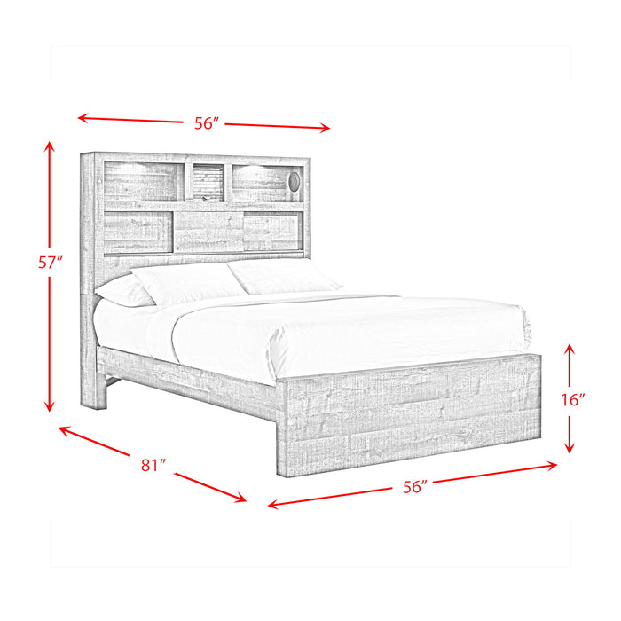 Bailey - Bookcase Panel Bedroom Set With Bluetooth