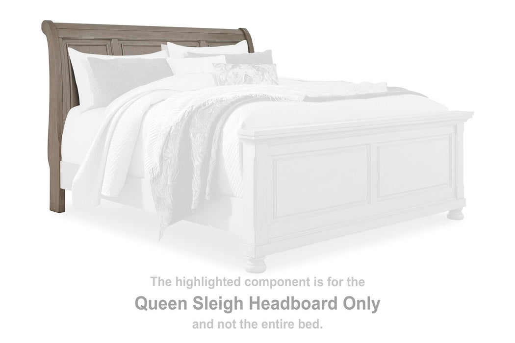 Lettner - Queen Sleigh Headboard - Light Gray