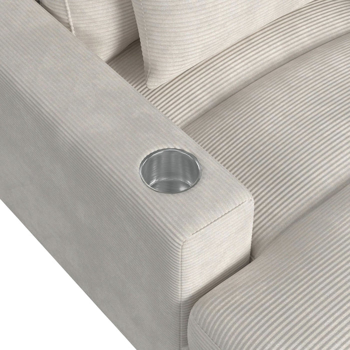 Arizona - Chaise With 1 Pillow 20", 2 Cupholders And 2 USB