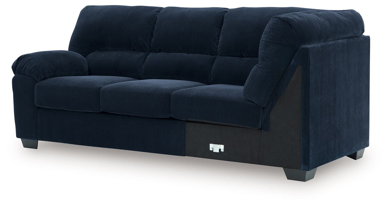 SimpleJoy - LAF Sofa With Corner Wedge - Navy