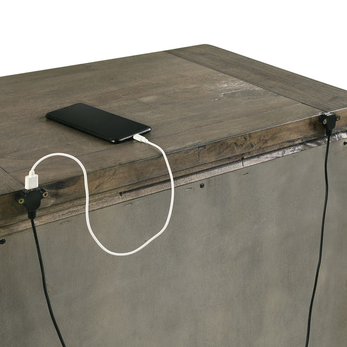 Maverick - Nightstand With USB - Gray