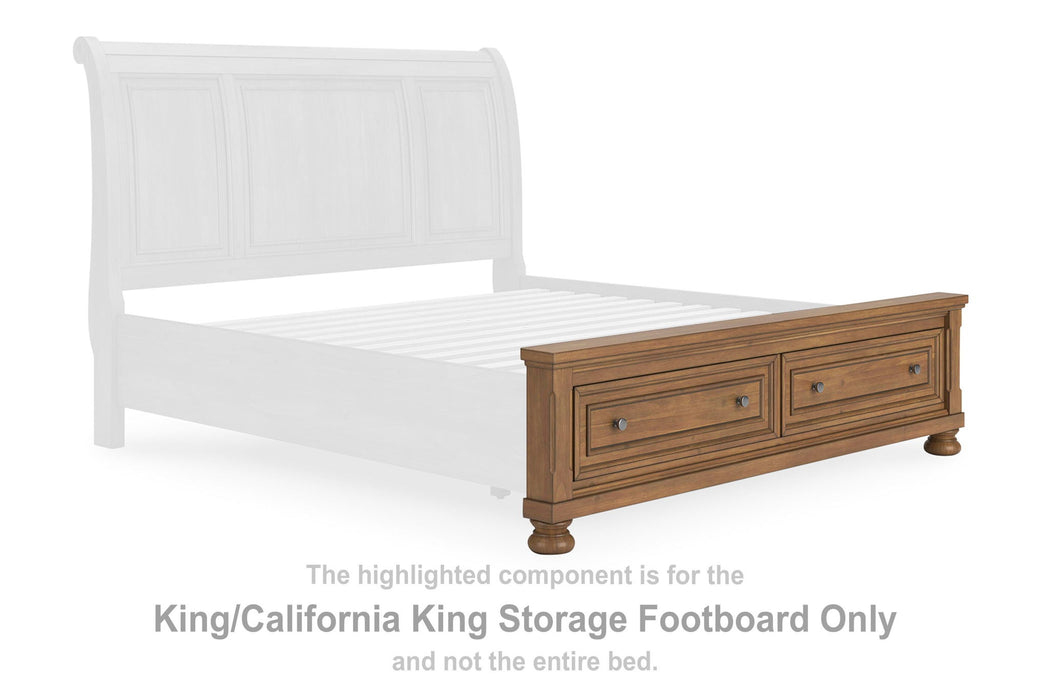 Feddinger - King/California King Storage Footboard - Medium Brown