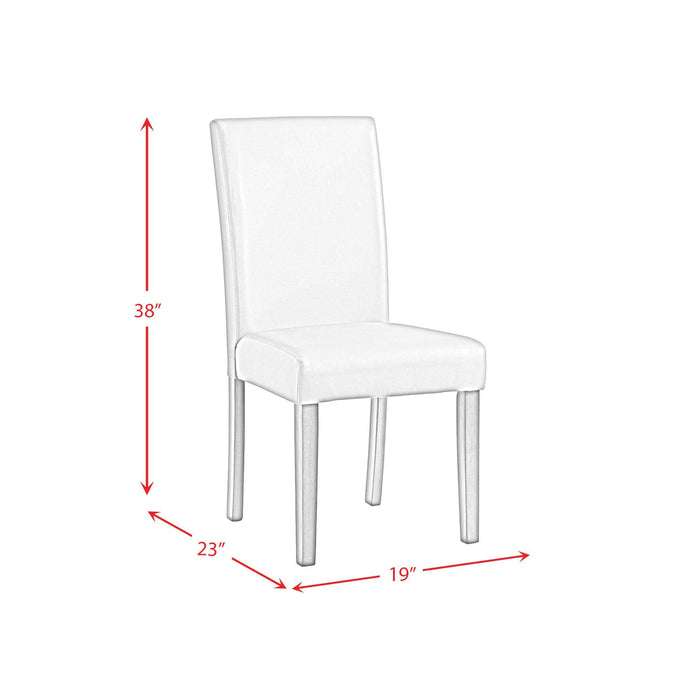 Ambridge - 5 Piece Round Dining Set With Faux Marble Top - Brushed Gray