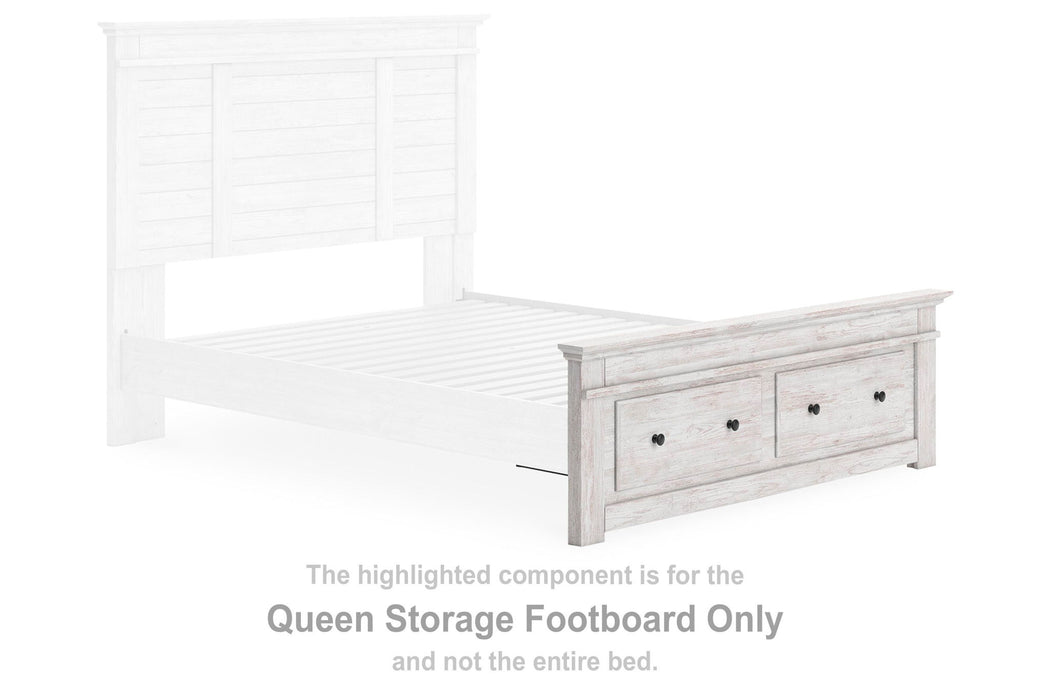Makidern - Queen Storage Footboard - Whitewash