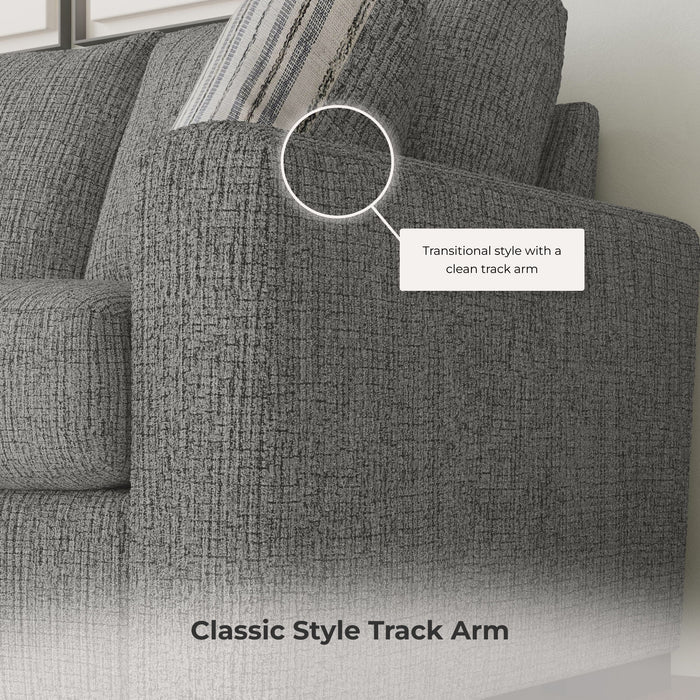 Theodore - Fabric Stationary Three-Cushion Sofa