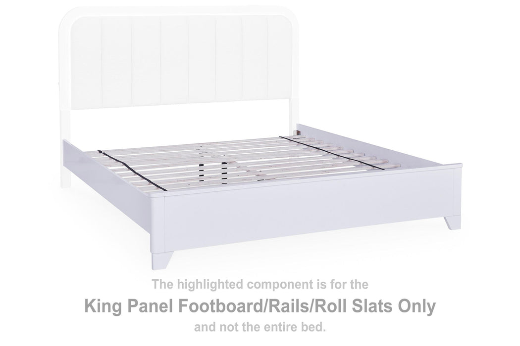 Jarlee - King Panel Footboard / Rails / Roll Slats - White
