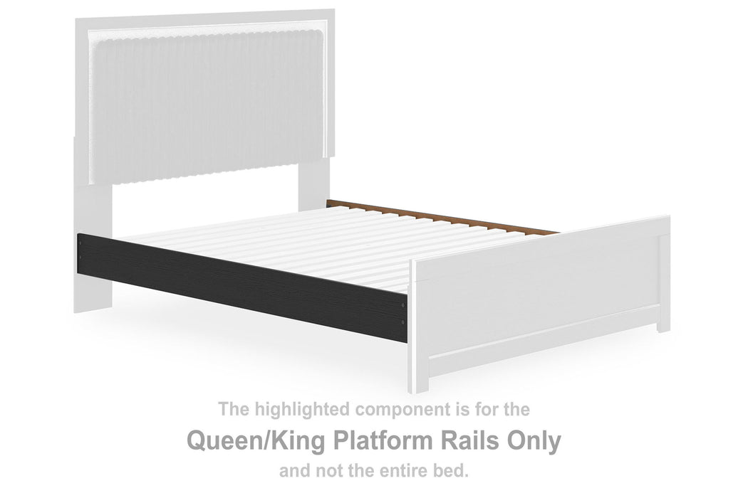 Zuraleus - Queen/King Platform Rails - Black