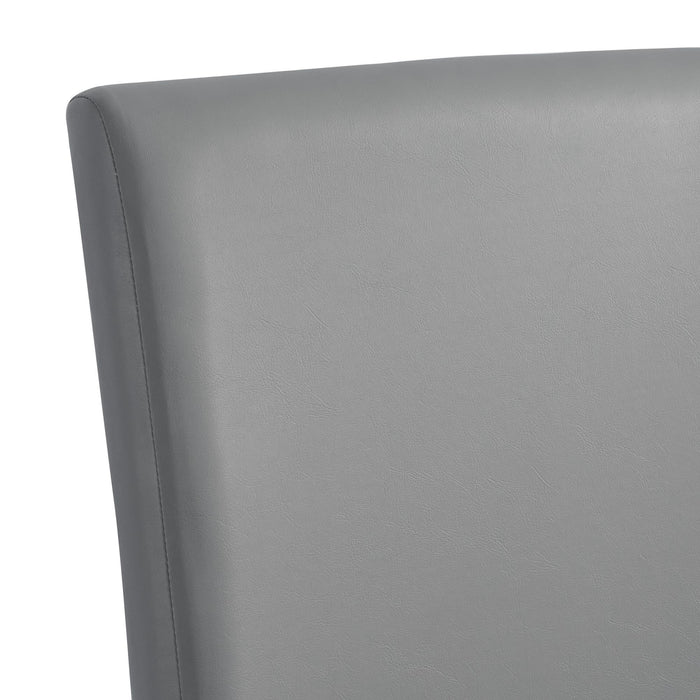 Ambridge - 5 Piece Round Dining Set With Faux Marble Top - Brushed Gray