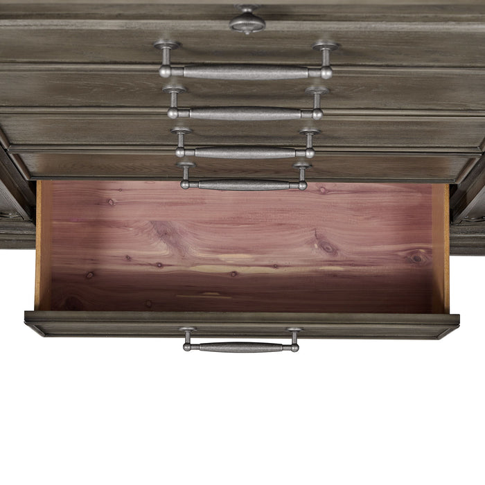 Kings Court - 7-Drawer Door Chest - Gray