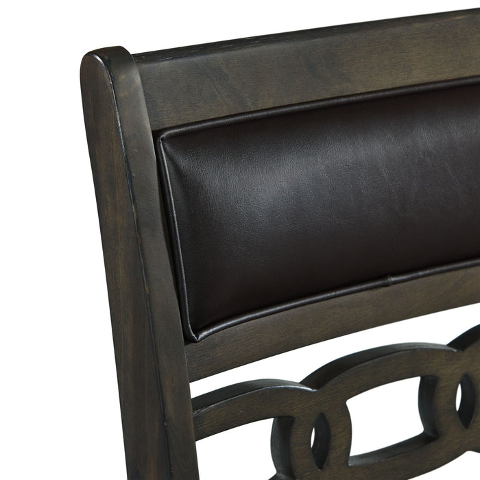 Amherst - Counter Side Chair With PU Cushion (Set of 2) - Gray Finish