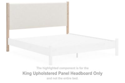 Cadmori - King Upholstered Panel Headboard - Two-tone