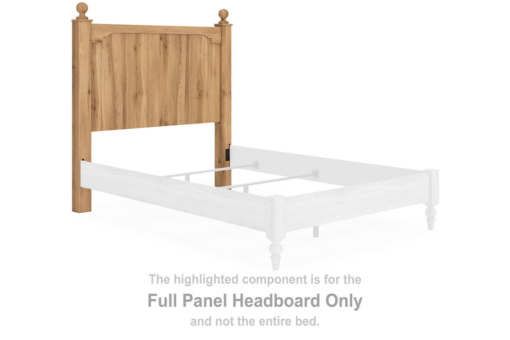 Aleaport - Full Panel Headboard - Warm Brown