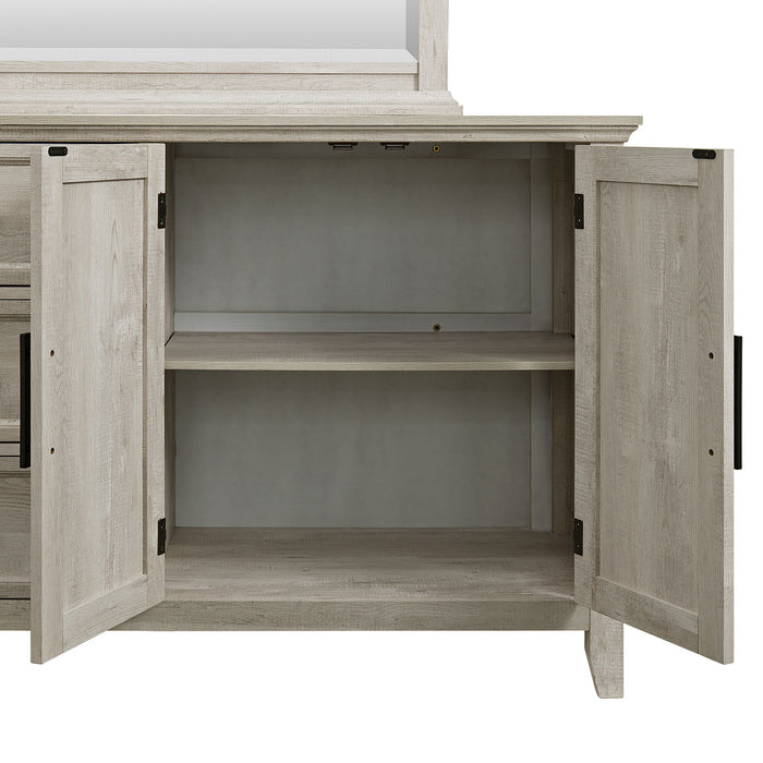 Matias - Bedroom Set With Queen/Full Headboard, Dresser, Mirror & Nightstand