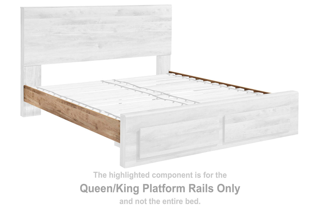 Hyanna - Queen/King Platform Rails - Tan Brown