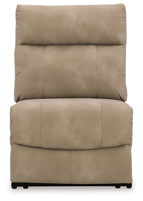 Next-Gen Durapella - Power Armless Recliner With Adj Headrest - Sand