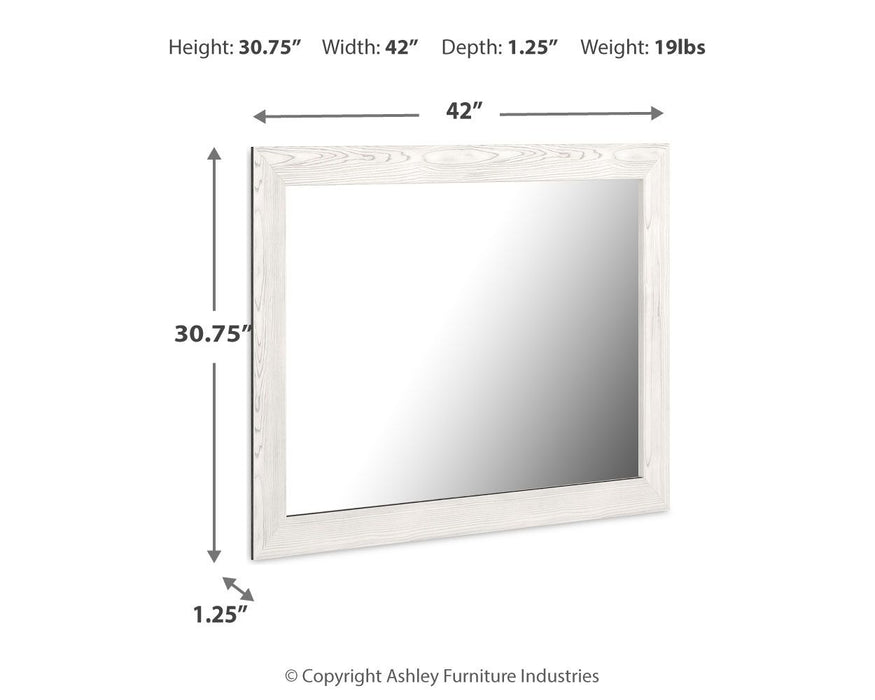 Gerridan - Bedroom Mirror - White / Gray