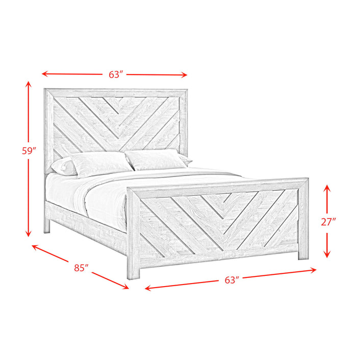 Louis Philippe - Panel Bed