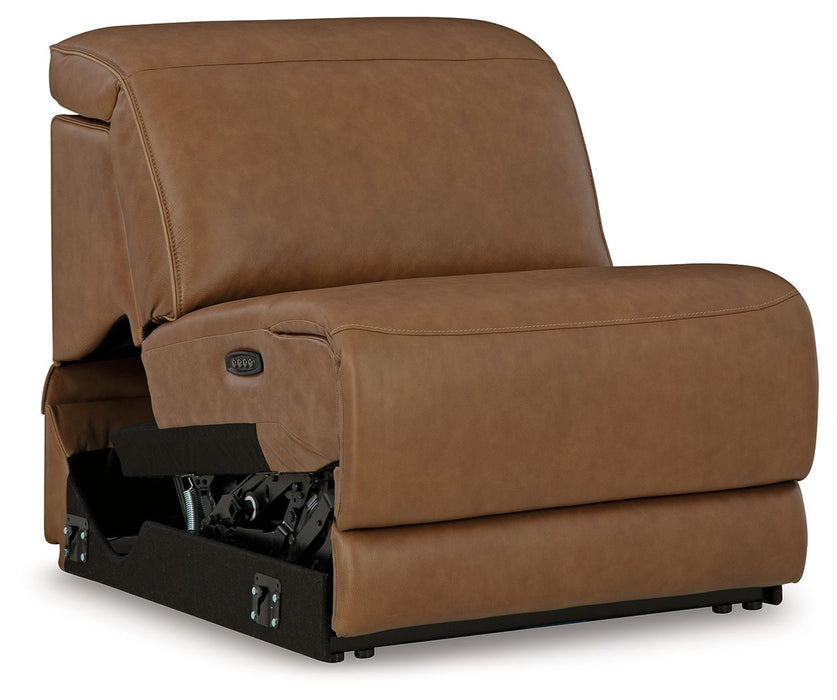Magic Man - Power Armless Recliner With Adj Headrest - Caramel