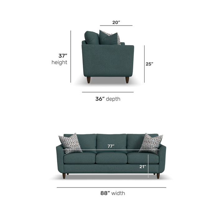 Lewis - Fabric Stationary Sofa
