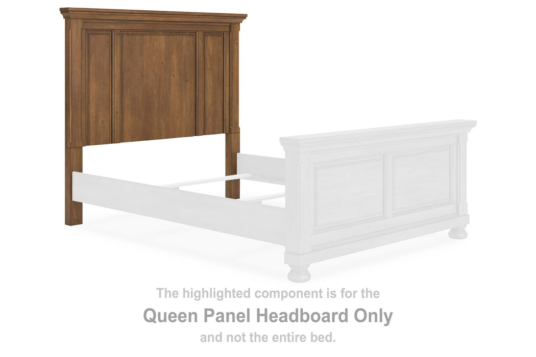 Feddinger - Queen Panel Headboard - Medium Brown