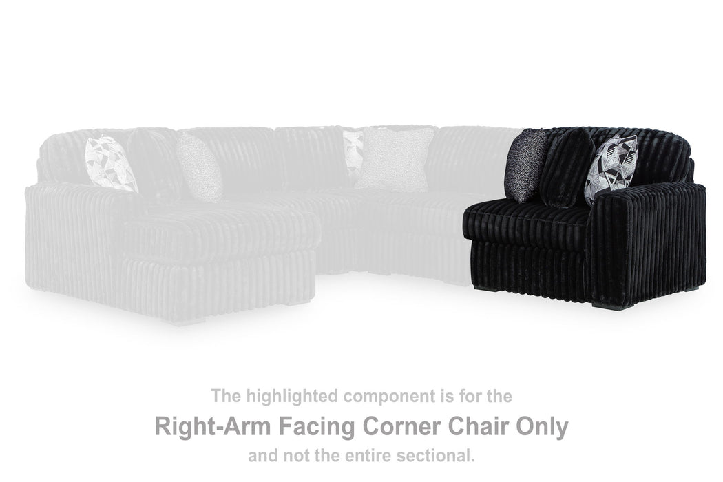 Midnight-Madness - RAF Corner Chair - Onyx