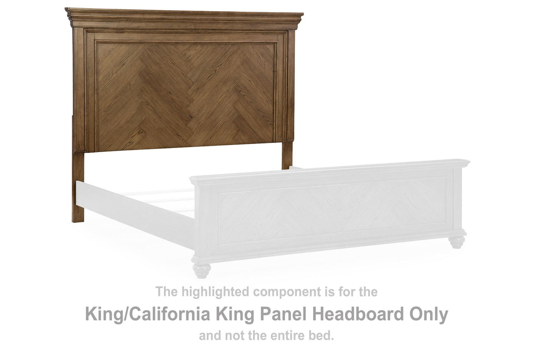 Karallin - King/California King Panel Headboard - Medium Brown