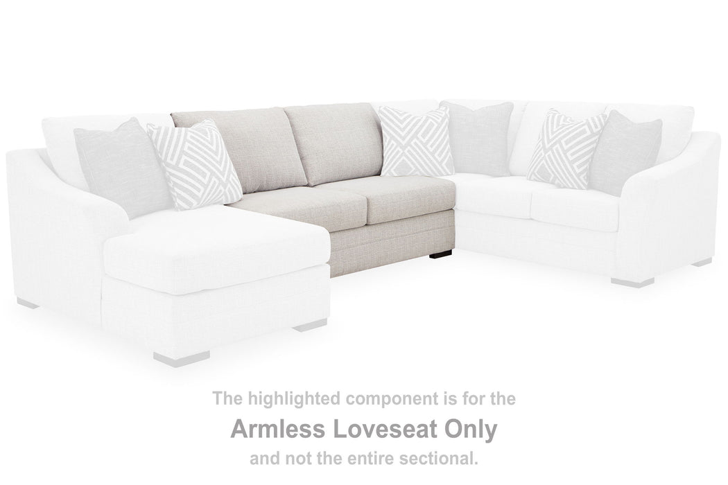 Koralynn - Armless Loveseat - Stone